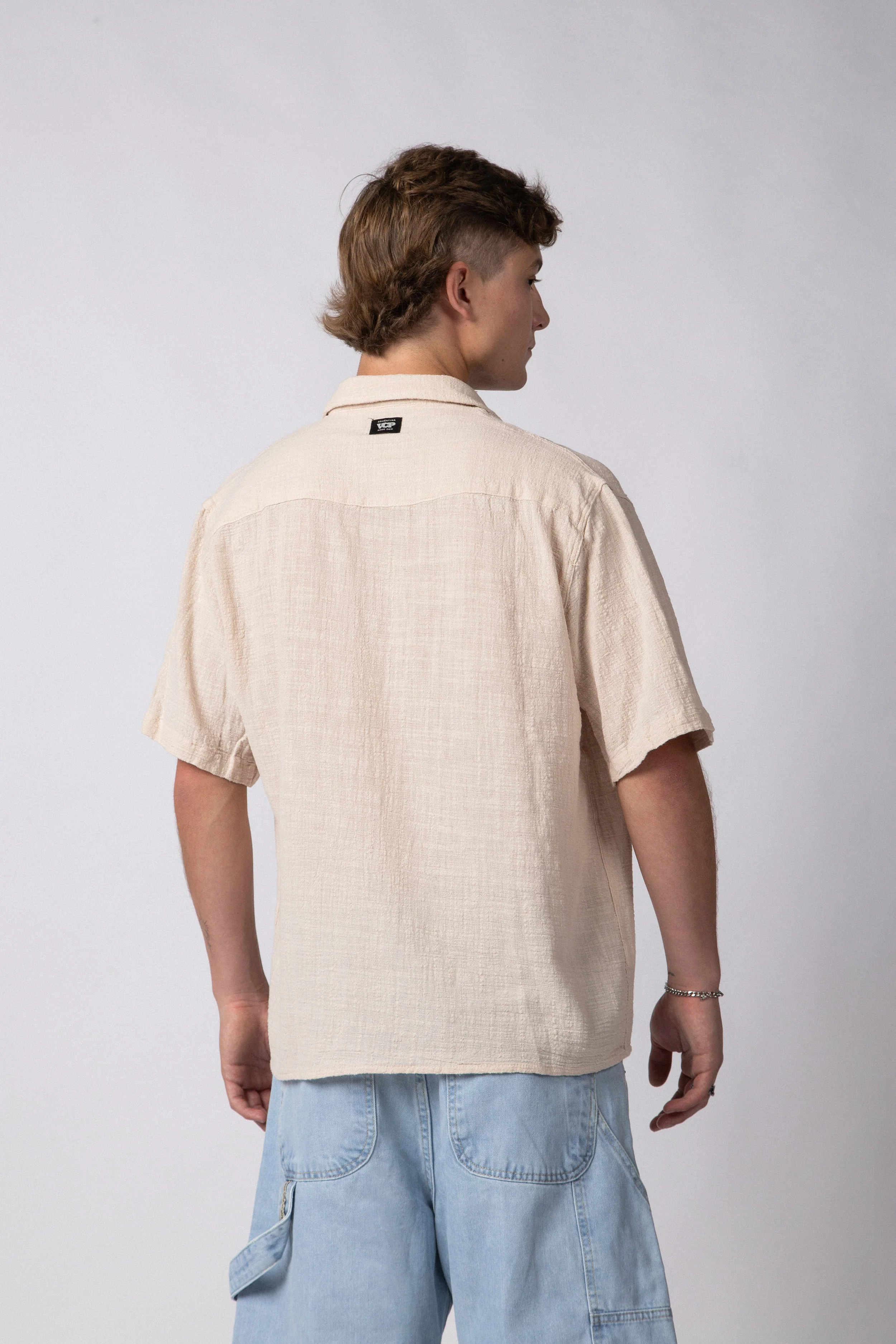 Camisa Manga Corta Lino Kara Crudo - Image 2