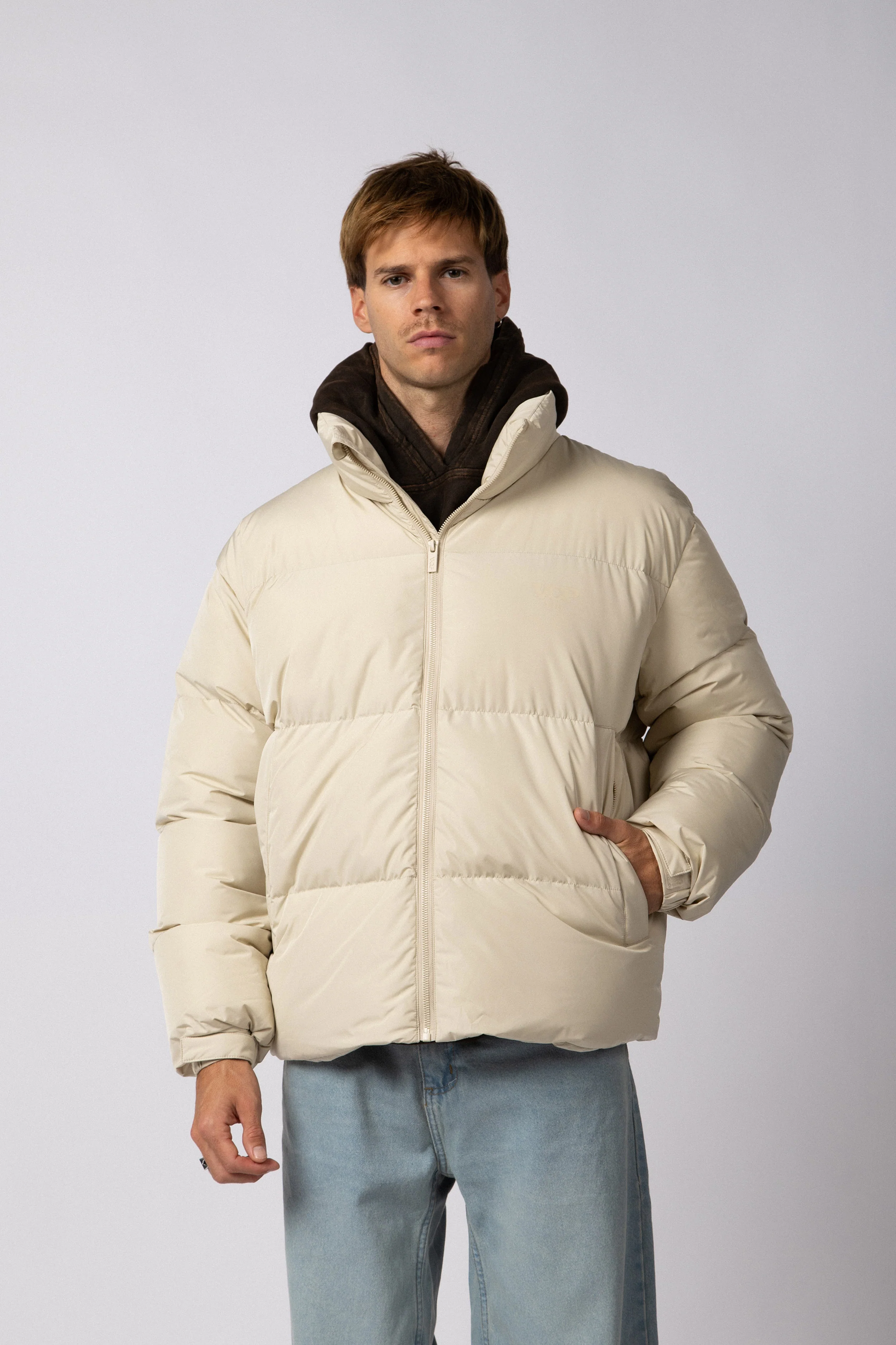 Campera Puffer Cronos Beige