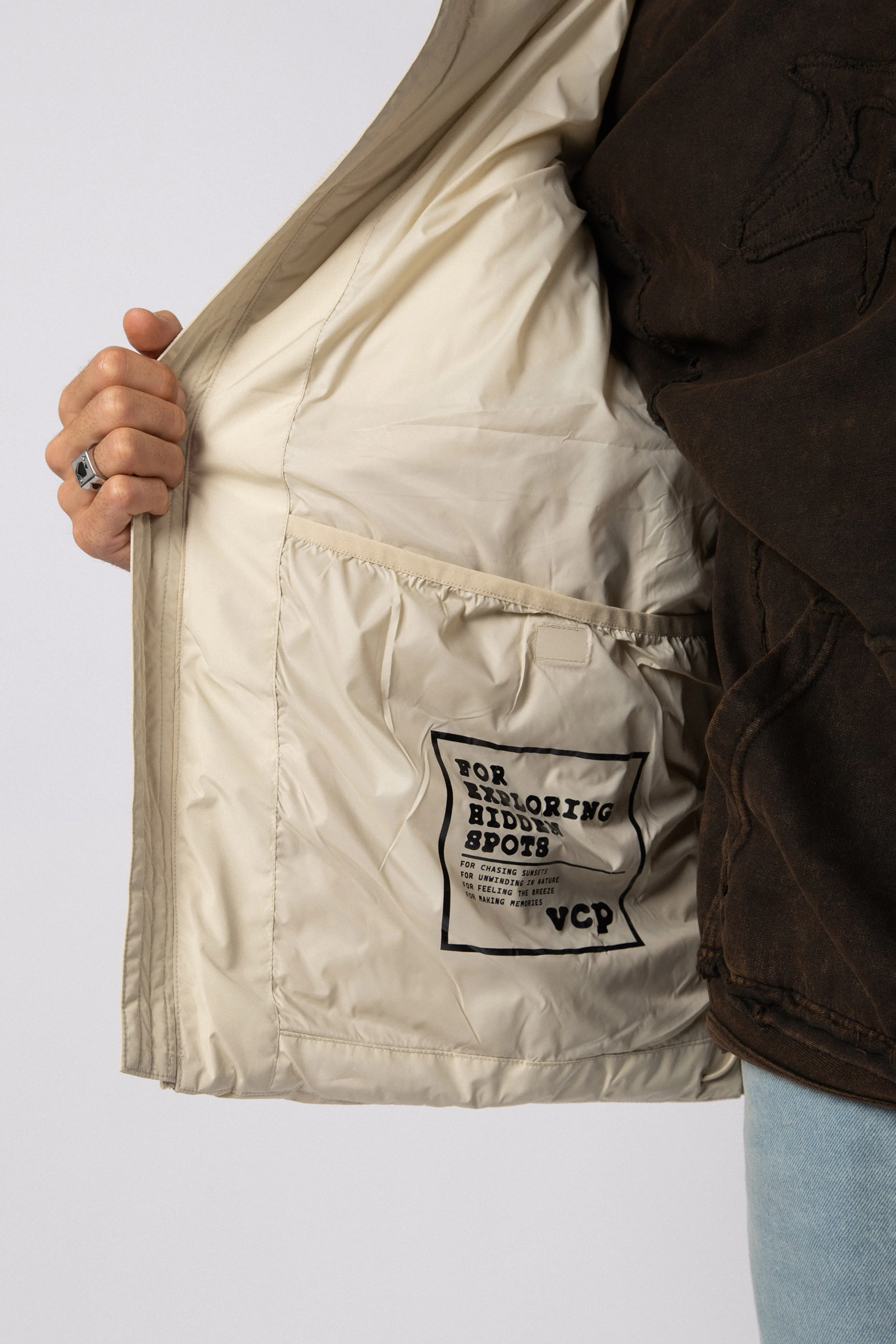 Campera Puffer Cronos Beige - Image 3