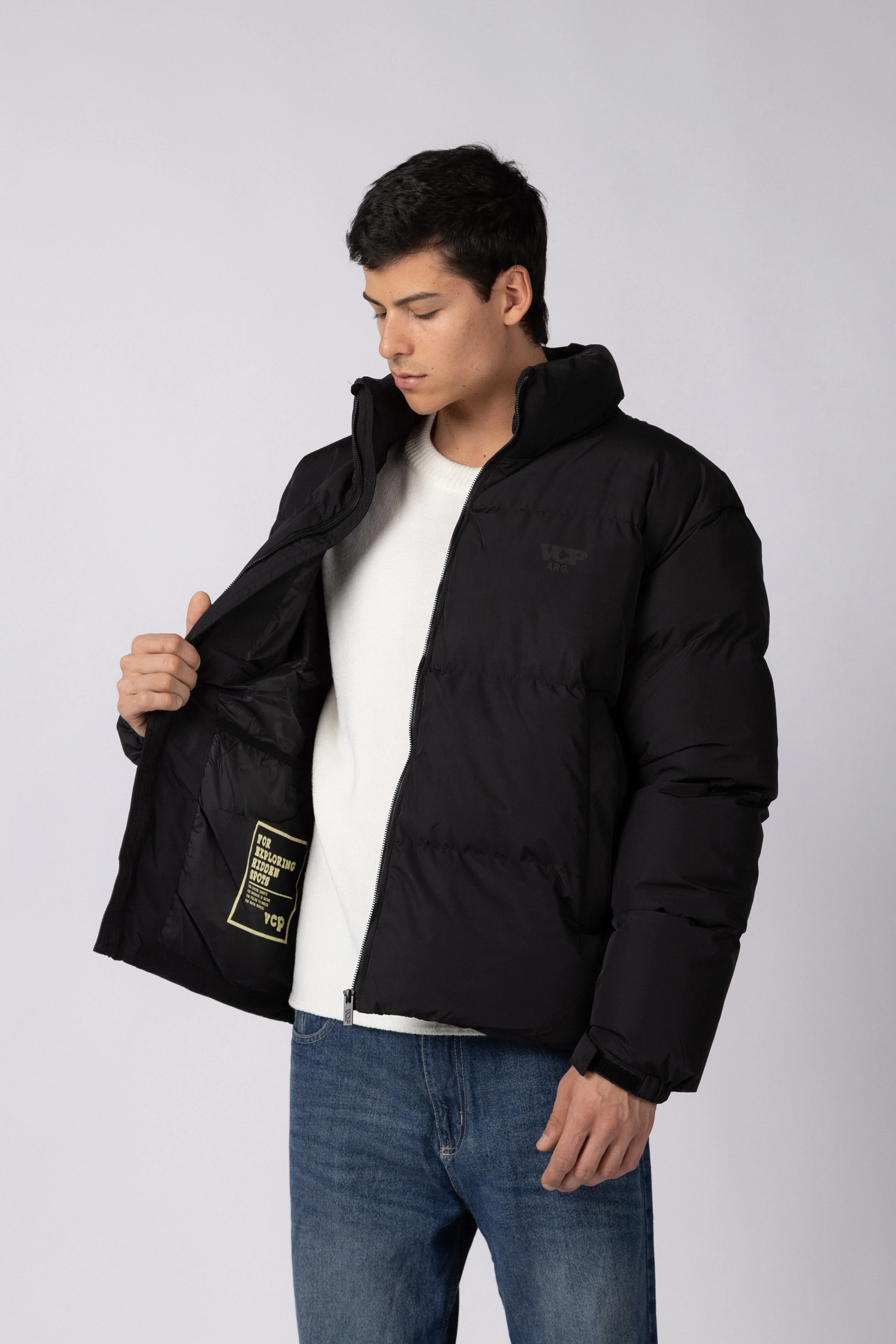 Campera Puffer Cronos Negra - Image 3