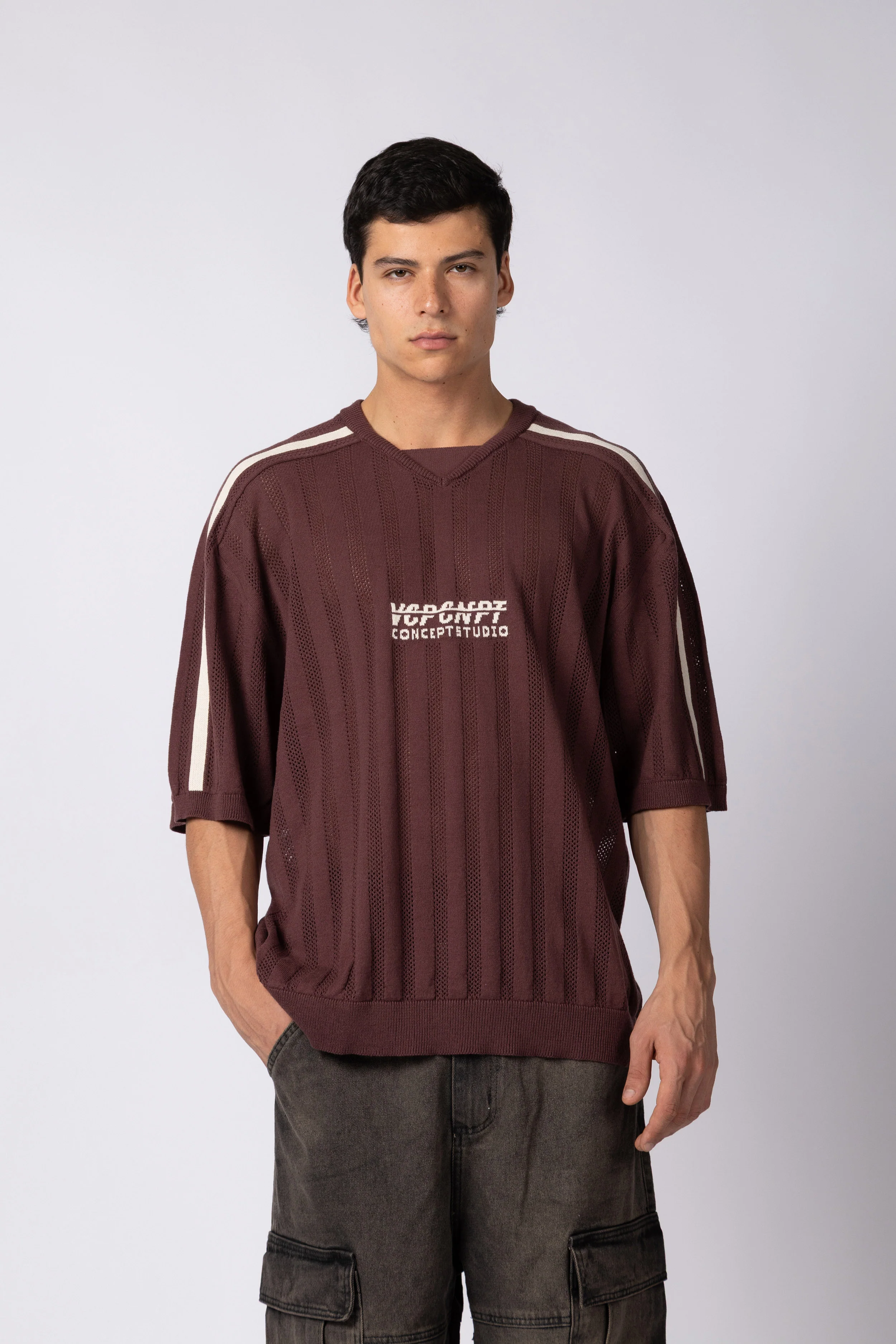 Remera Tejida Sport Bordo